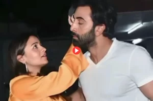 Alia Bhatt tries to fix Ranbir Kapoor's hair but he pushes her hand away, fans react.