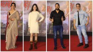 Aamir Khan in full grey look, grown-up Harshaali Malhotra attend Salaam Venky screening.