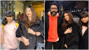 Aishwarya Rai, Aaradhya are all smiles as they chat on their way out of airport, return home with Abhishek Bachchan